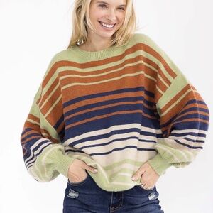 New nwt Le Lis striped sweater beautiful sz S M L